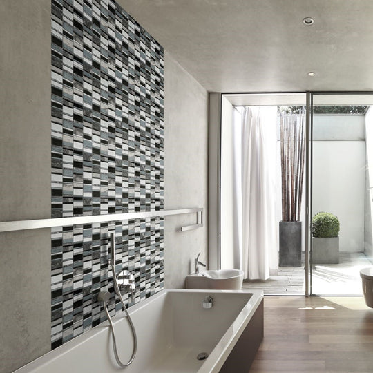 Bati-Orient-12-x-12-Terrazzo-Mixed-Rectangle-Glass-&-Marble-Mosaic-Black-Grey-White