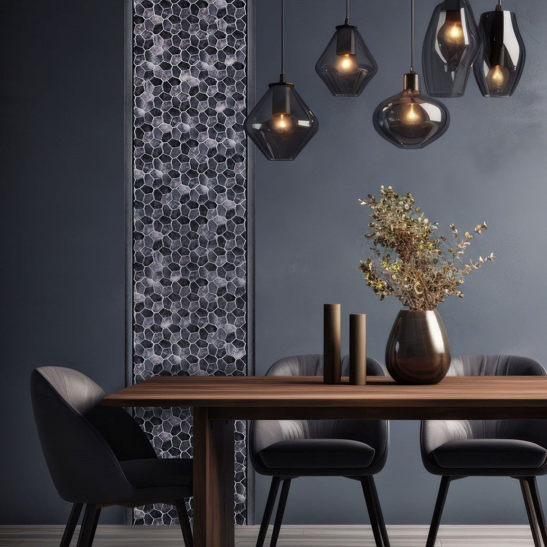 Bati-Orient-11.4-x-12.2-Metal-Art-Interlocking-Hexagon-Aluminum-Mosaic-Grey