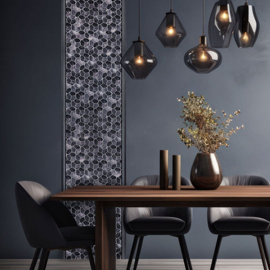 Bati-Orient-11.4-x-12.2-Metal-Art-Interlocking-Hexagon-Aluminum-Mosaic-Grey