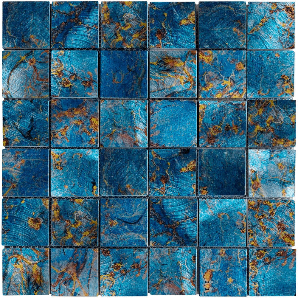 Bati Orient 12" x 12" Metal Art Aluminum 2" Mosaic