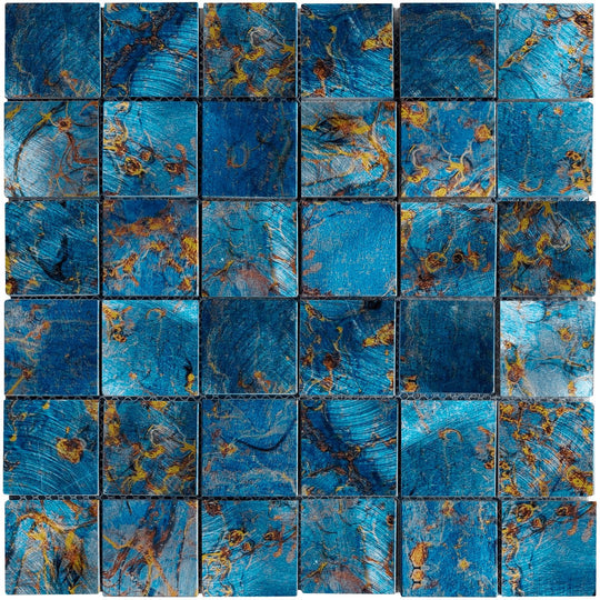 Bati Orient 12" x 12" Metal Art Aluminum 2" Mosaic