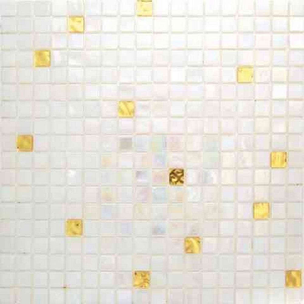 MiR Alma Mix 0.6" White 11.6" x 11.6" Glass Mosaic