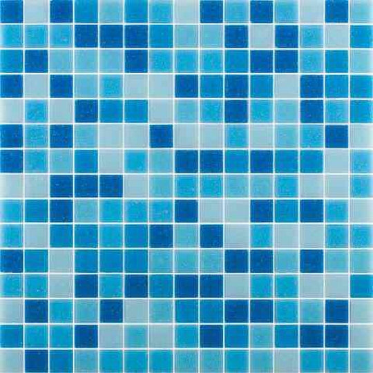 MiR Alma Mix 0.8" Blue 12" x 12" Glass Mosaic