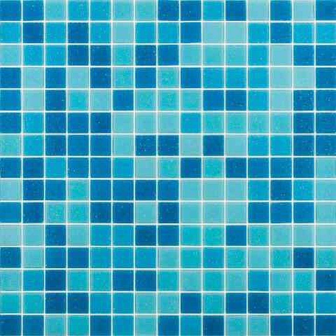 MiR Alma Mix 0.8" Blue 12" x 12" Glass Mosaic