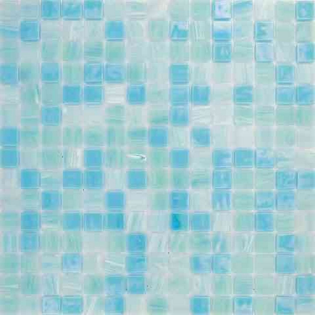 MiR Alma Mix 0.8" Blue 12" x 12" Glass Mosaic