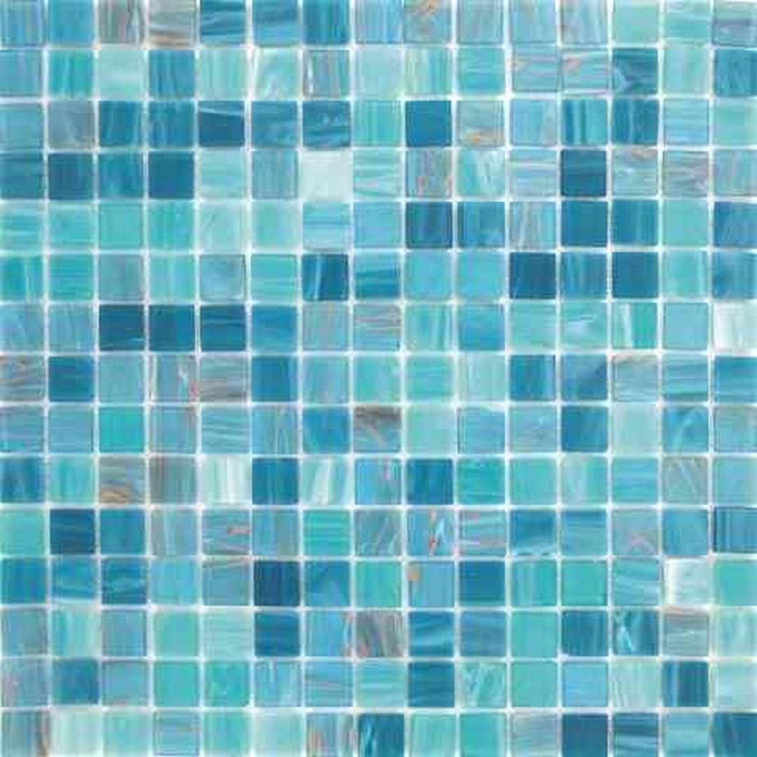 MiR Alma Mix 0.8" Green 12" x 12" Glass Mosaic