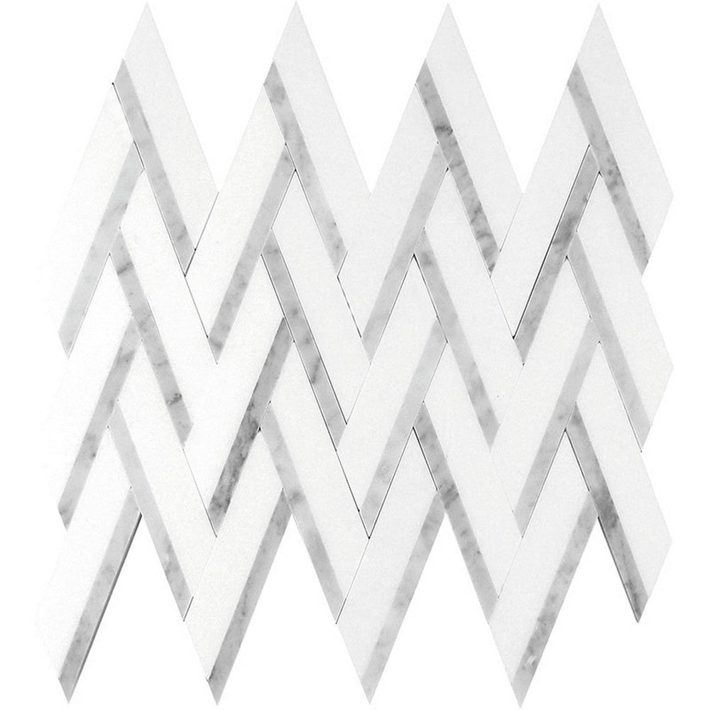 MiR Mykonos 10.1" x 12.8" Polished Marble Mosaic