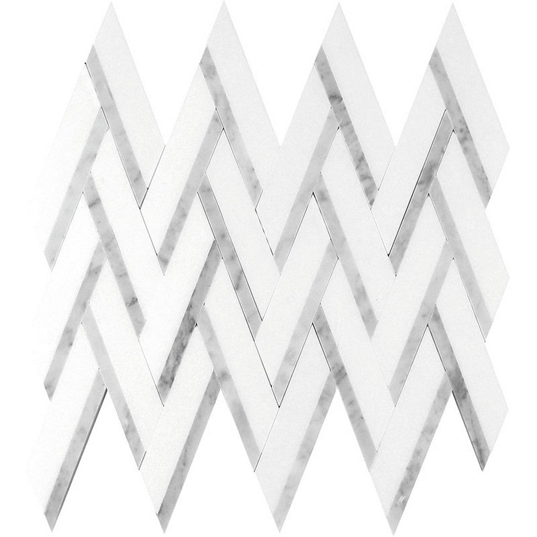 MiR Mykonos 10.1" x 12.8" Polished Marble Mosaic