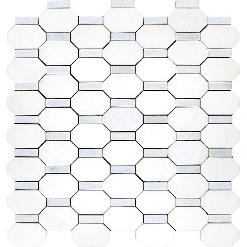 MiR Mykonos 11.2" x 11.6" Polished Marble Mosaic