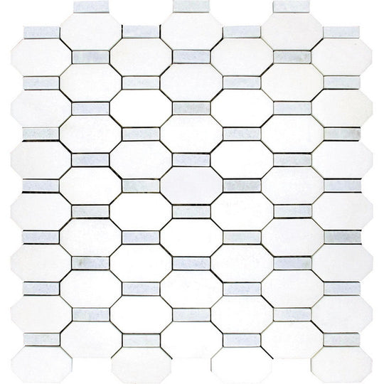 MiR Mykonos 11.2" x 11.6" Polished Marble Mosaic