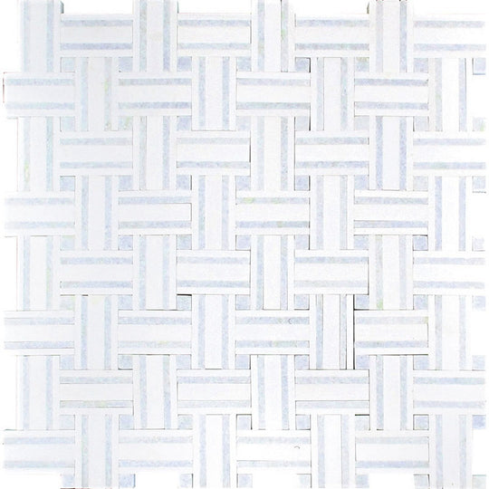 MiR Mykonos 12.6" x 12.6" Polished Marble Mosaic