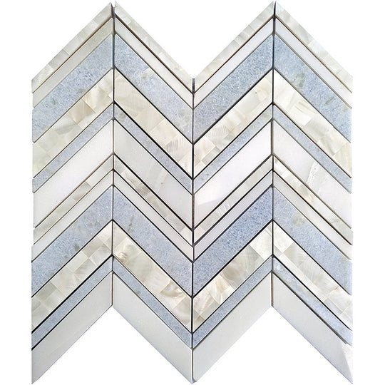 MiR Mykonos 12" x 11.6" Polished Marble Mosaic