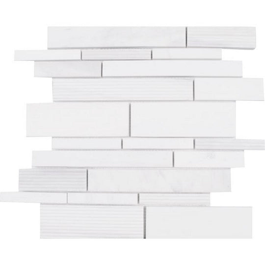 Tesoro 12" x 12" Contempo Multi Random Linear Natural Stone Mosaic