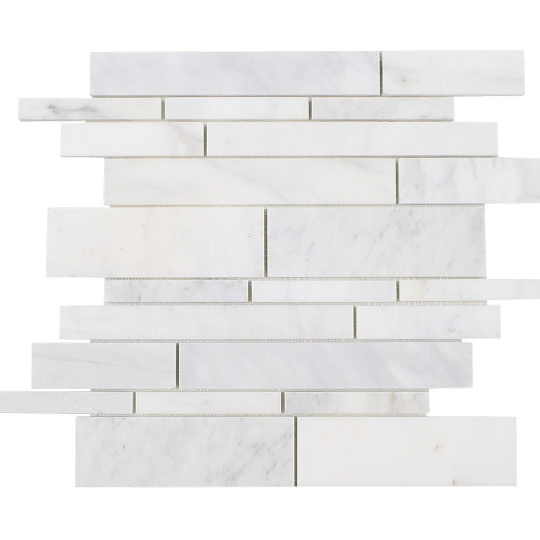 Tesoro 12" x 12" Ice Honed Random Linear Natural Stone Mosaic