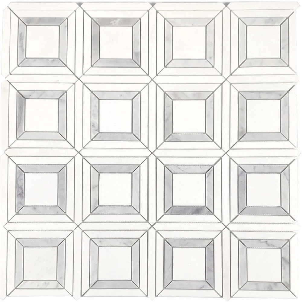 Tesoro 12" x 12" Waterjet Lente Natural Stone Mosaic