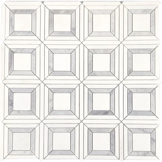 Tesoro 12" x 12" Waterjet Lente Natural Stone Mosaic