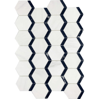 Tesoro 8.25" x 11.75" Waterjet Naples Natural Stone Mosaic