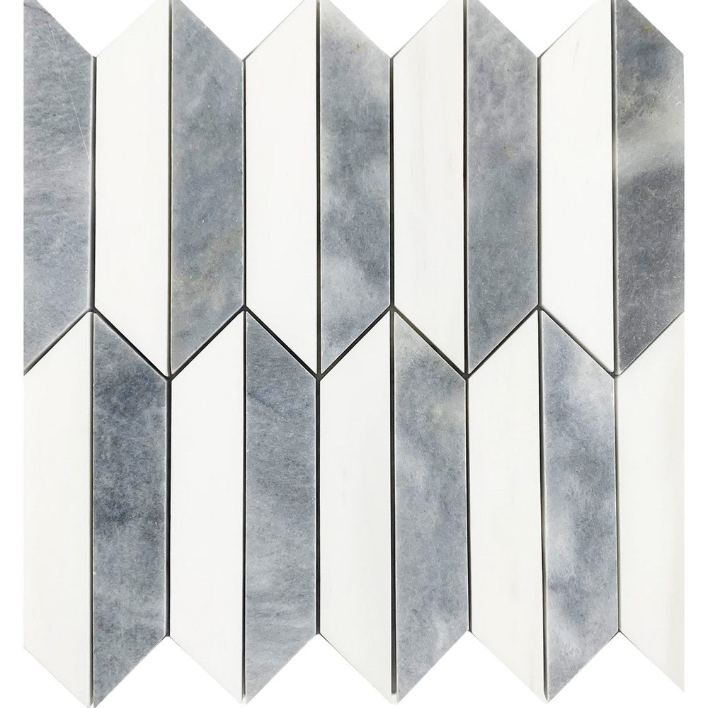 Tesoro 10.75" x 11" Waterjet Picket Natural Stone Mosaic