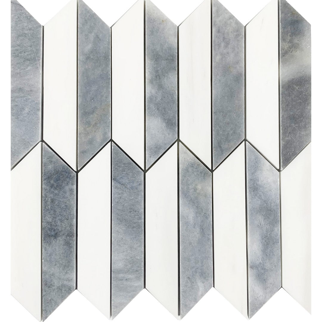 Tesoro 10.75" x 11" Waterjet Picket Natural Stone Mosaic