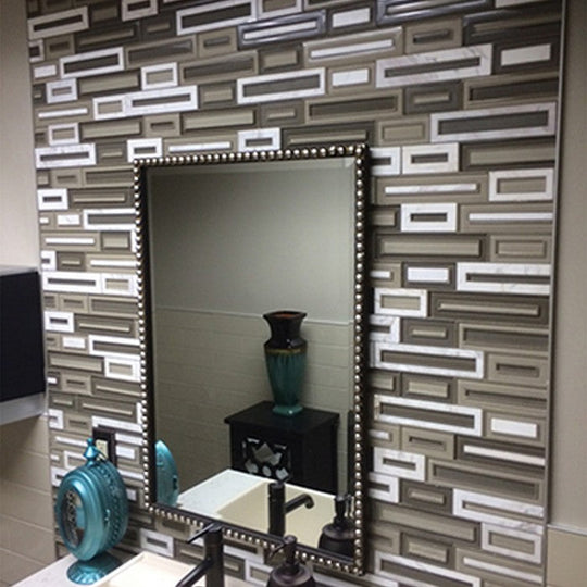 Maniscalco-Gosford-11.7-x-11.7-Blend-Marble--Glass-Water-Jet-Frames-Mosaic-Avoca-Blend