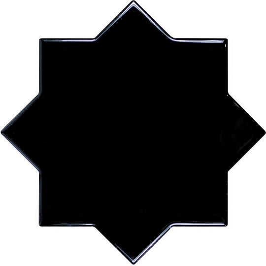 MiR Moorish 5" x 5" Glossy Ceramic Star Tile