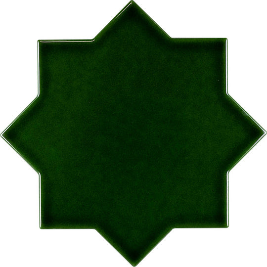 MiR Moorish 5" x 5" Glossy Ceramic Star Tile