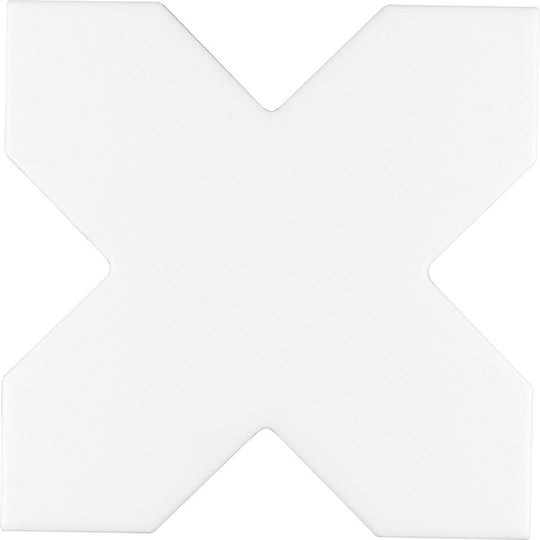 MiR Moorish 5" x 5" Matte Ceramic Cross Tile