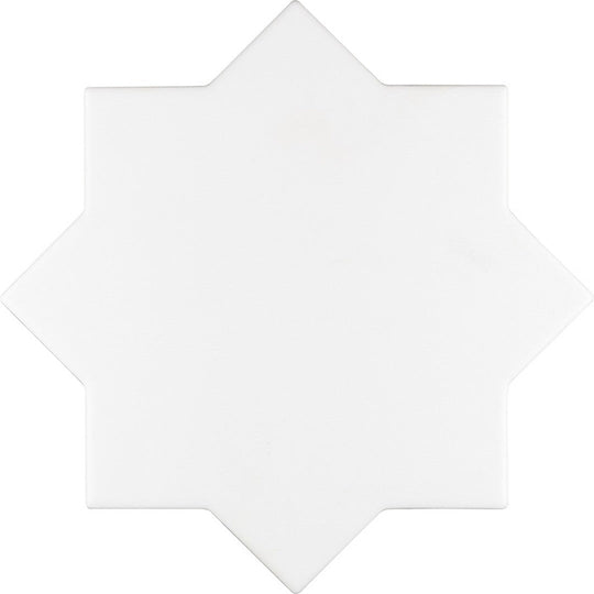 MiR Moorish 5" x 5" Matte Ceramic Star Tile