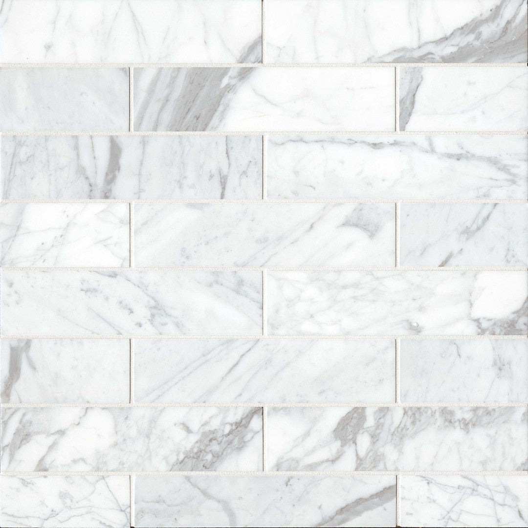 Bedrosians Marble Calacatta Oro 3" x 12" Honed Tile