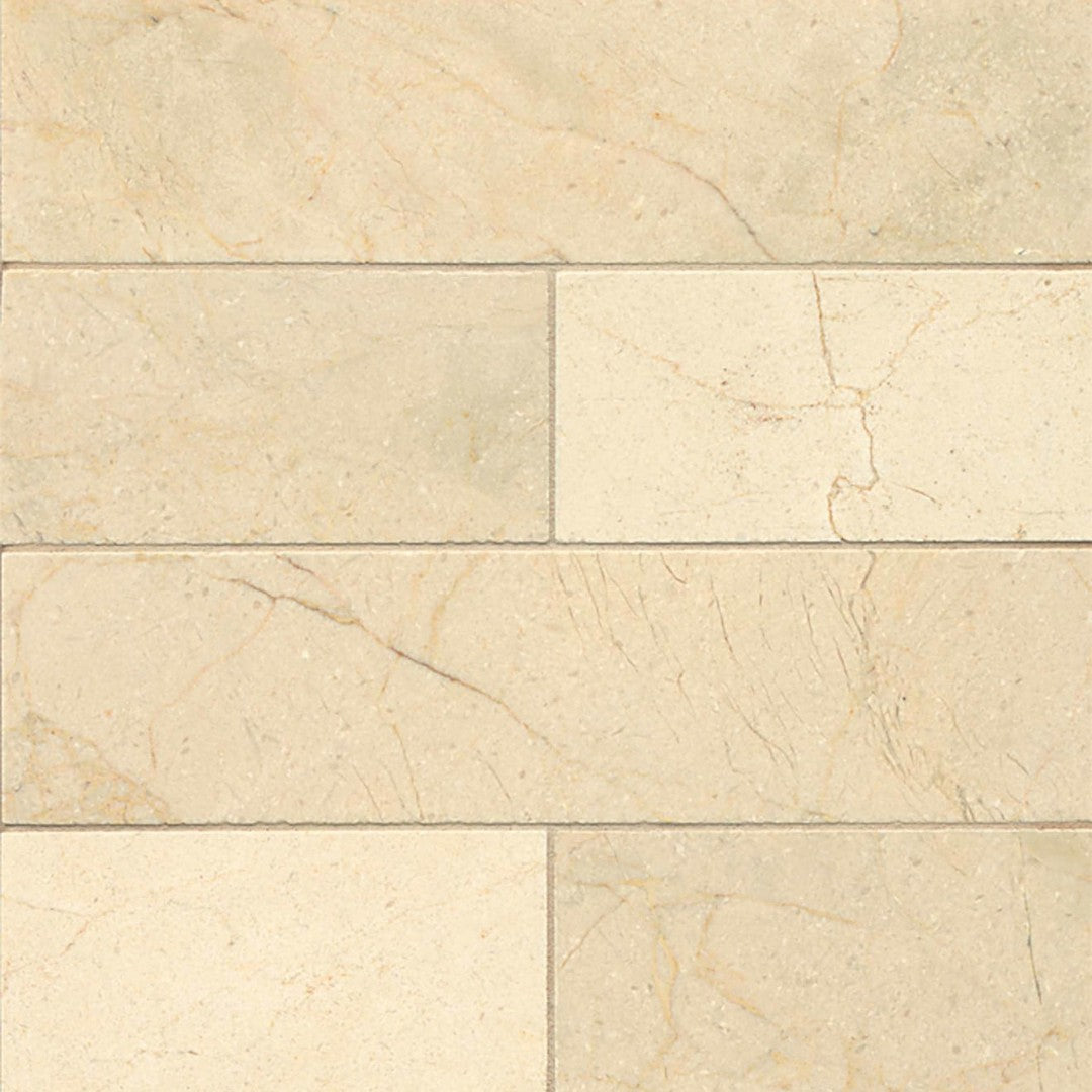 Bedrosians Marble Crema Marfil Select 3" x 12" Floor & Wall Tile
