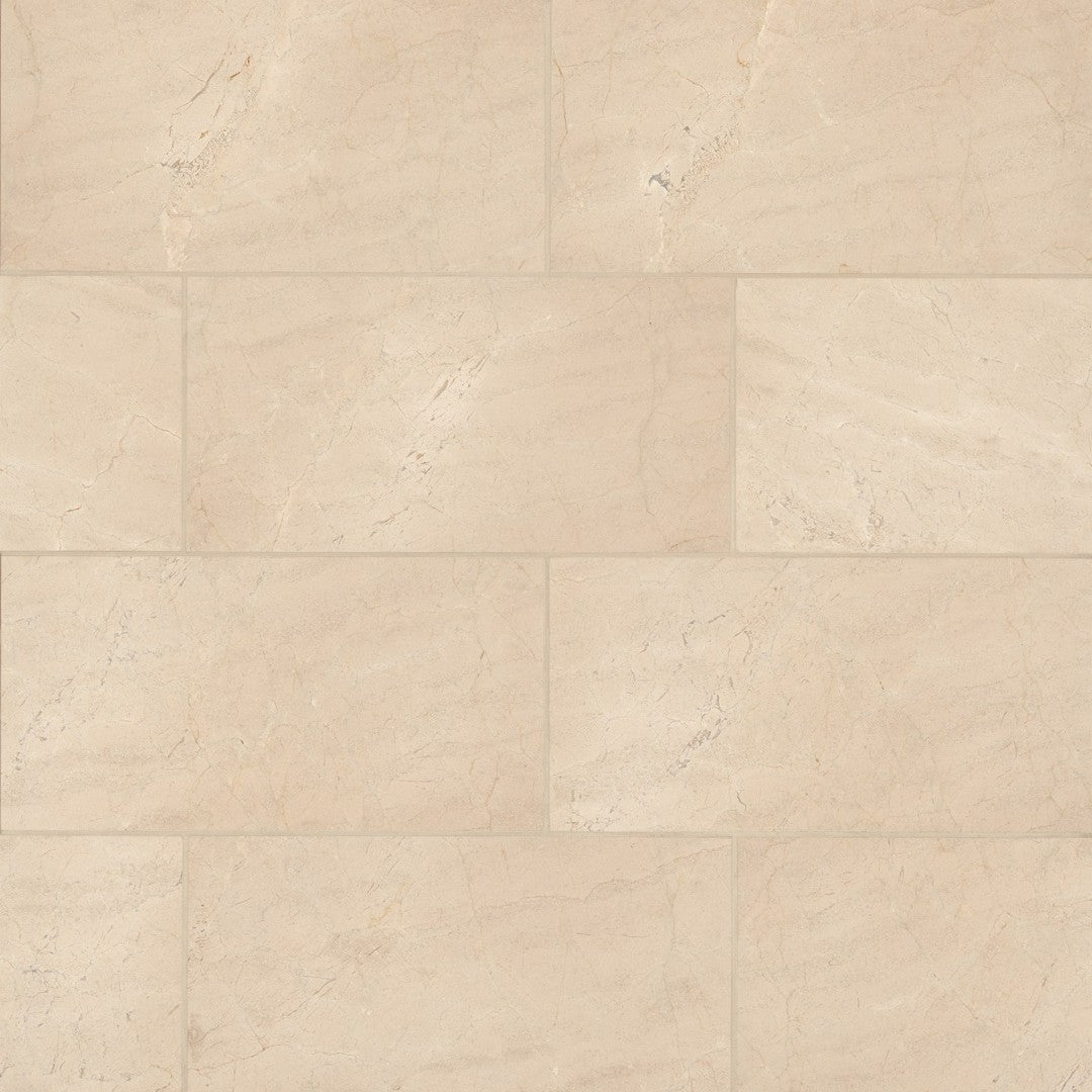 Bedrosians Marble Crema Marfil Select 12" x 24" Wall Polished Tile