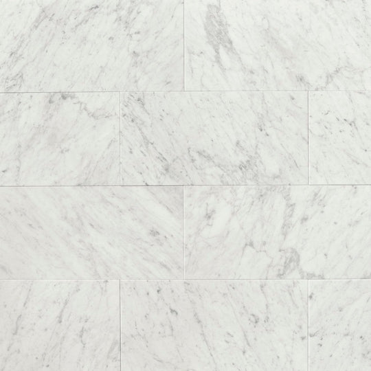 Bedrosians Marble White Carrara 12" x 24" Honed Floor & Wall Tile