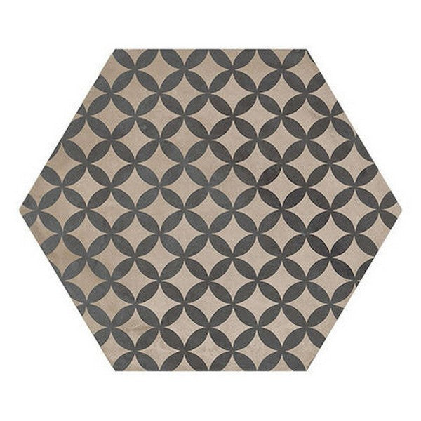 Marca Corona 10" x 8.5" Terra Matte Hexagon Deco Porcelain Tile