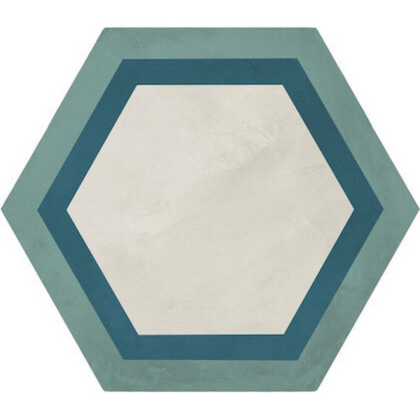 Marca Corona 10" x 8.5" Terra Matte Hexagon Deco Porcelain Tile