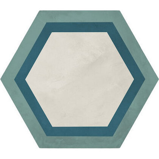 Marca Corona 10" x 8.5" Terra Matte Hexagon Deco Porcelain Tile