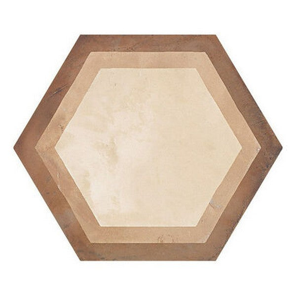 Marca Corona 10" x 8.5" Terra Matte Hexagon Deco Porcelain Tile