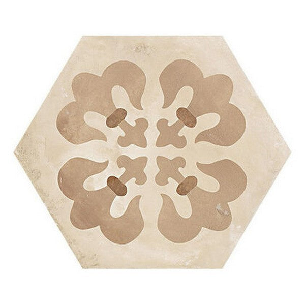 Marca Corona 10" x 8.5" Terra Matte Hexagon Deco Porcelain Tile