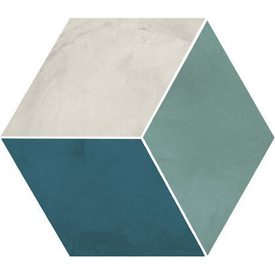 Marca Corona 10" x 8.5" Terra Matte Hexagon Deco Porcelain Tile