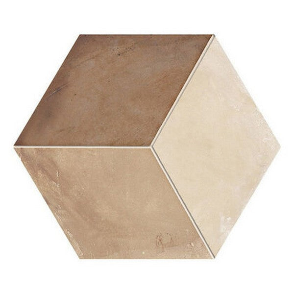 Marca Corona 10" x 8.5" Terra Matte Hexagon Deco Porcelain Tile