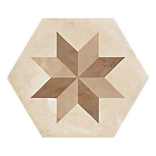 Marca Corona 10" x 8.5" Terra Matte Hexagon Deco Porcelain Tile