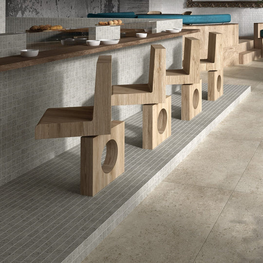 Tesoro-12-x-12-Shellstone-Rectified-Matte-Porcelain-3-Mosaic-Grey