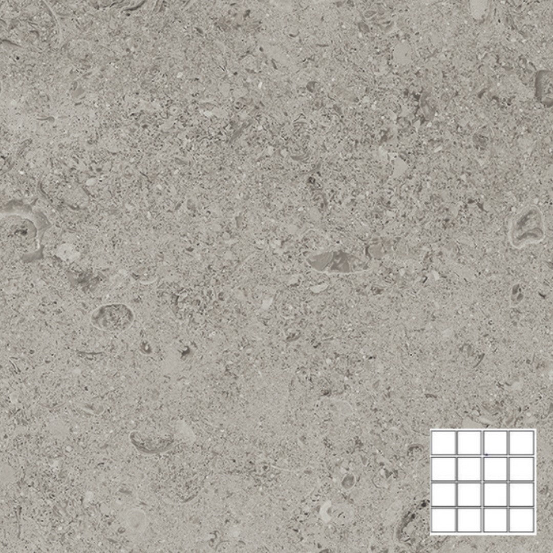 Tesoro 12" x 12" Shellstone Rectified Matte Porcelain 3" Mosaic
