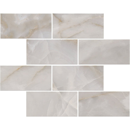 Milestone 12" x 12" Onyx Matte Porcelain 3x6" Brick Mosaic