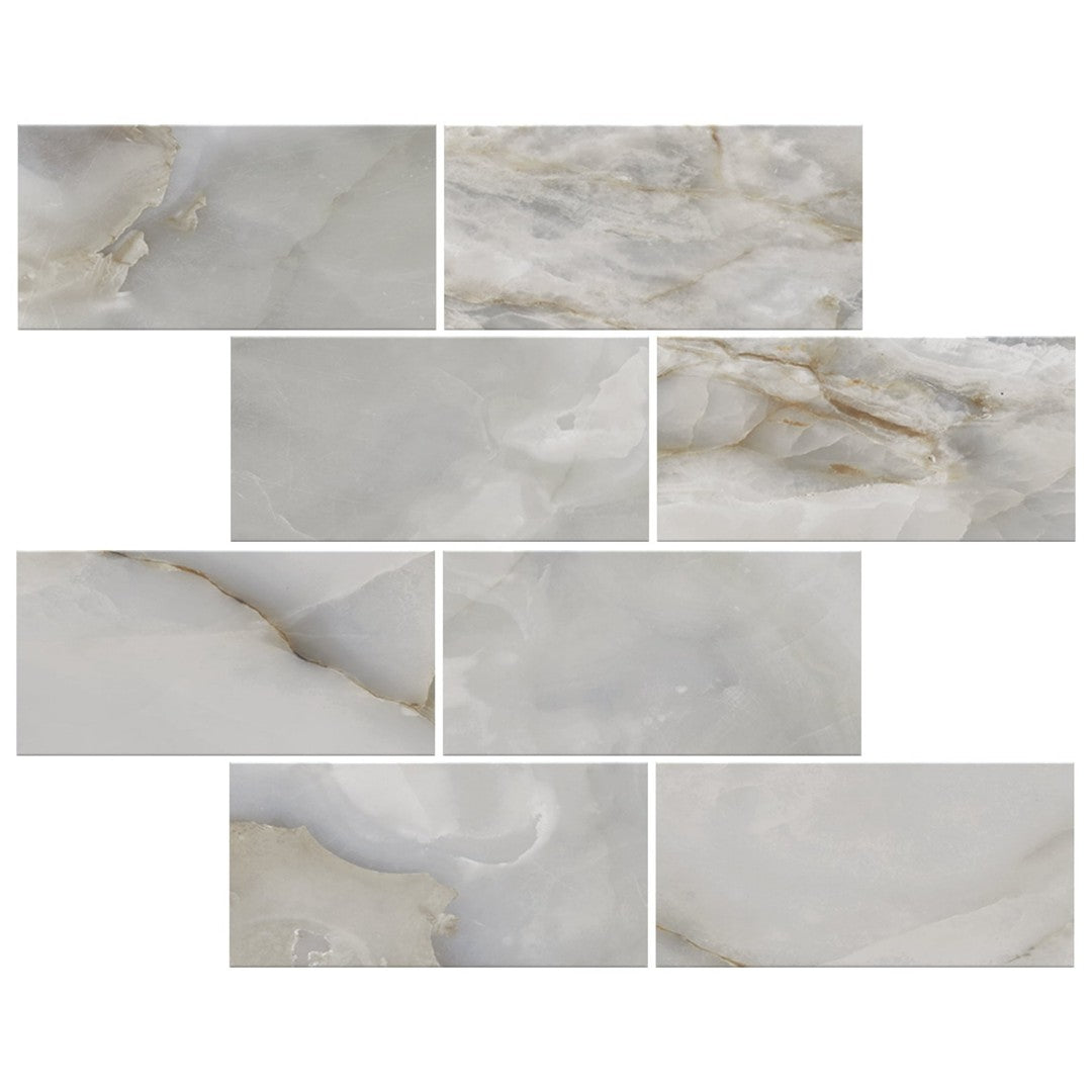 Milestone 12" x 12" Onyx Matte Porcelain 3x6" Brick Mosaic