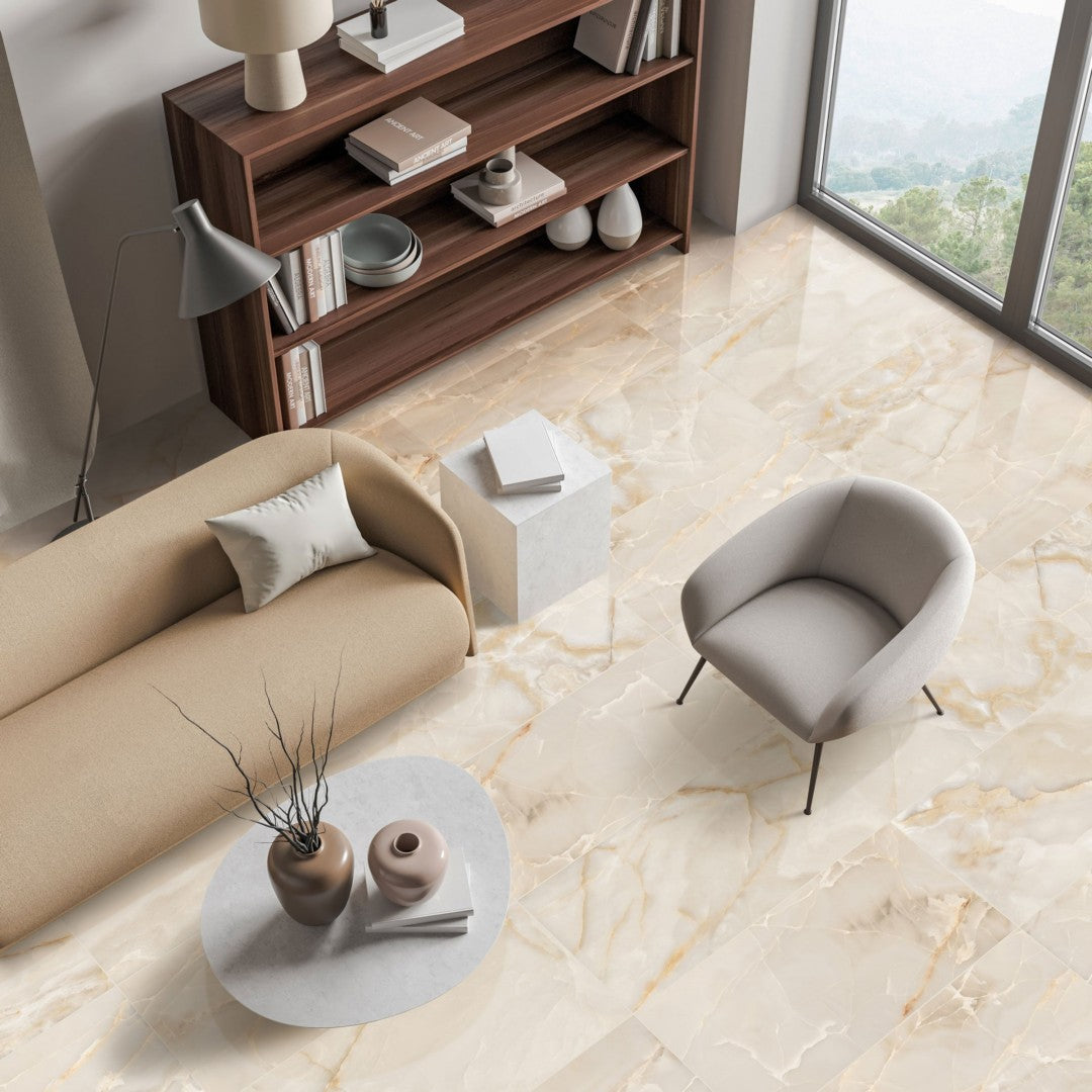 Milestone-24-x-48-Onyx-Polished-Porcelain-Tile-Beige