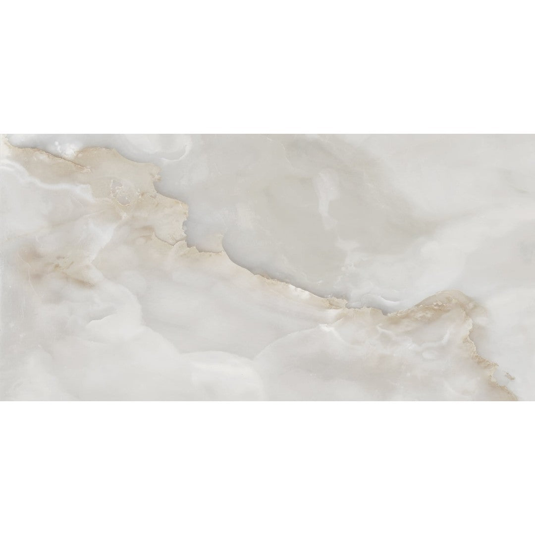 Milestone 24" x 48" Onyx Polished Porcelain Tile