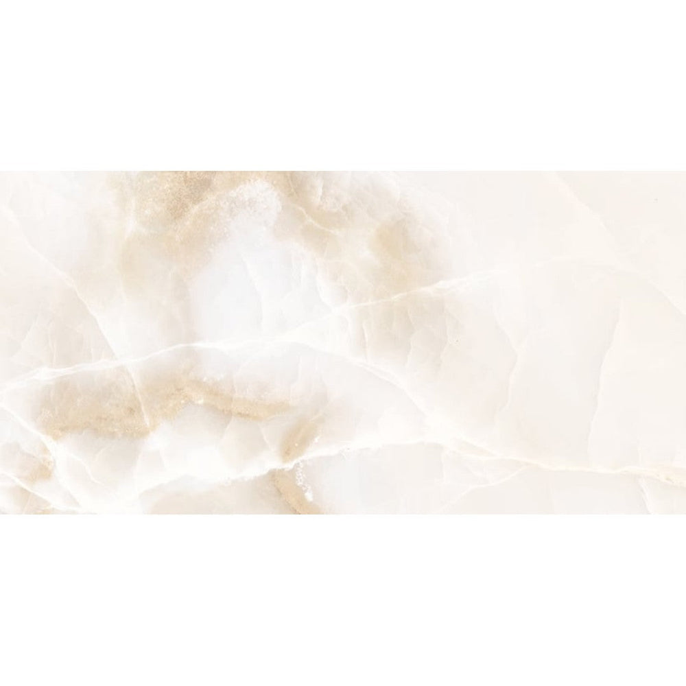 Milestone 12" x 24" Onyx Polished Porcelain Tile