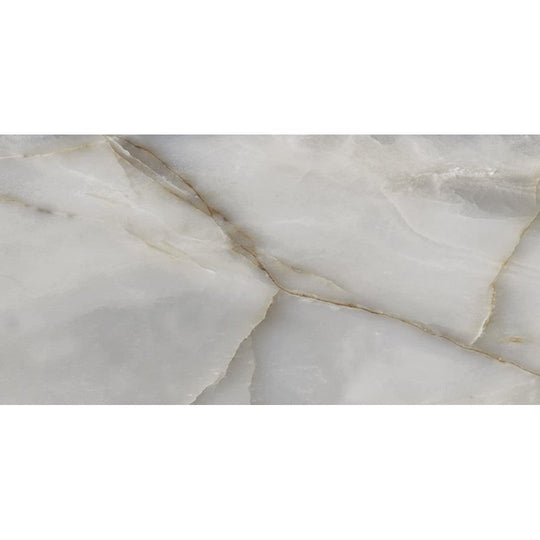 Milestone 12" x 24" Onyx Polished Porcelain Tile