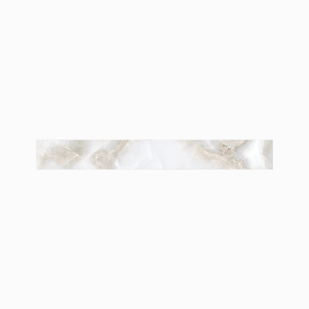 Milestone 3" x 24" Onyx Polished Porcelain Bullnose