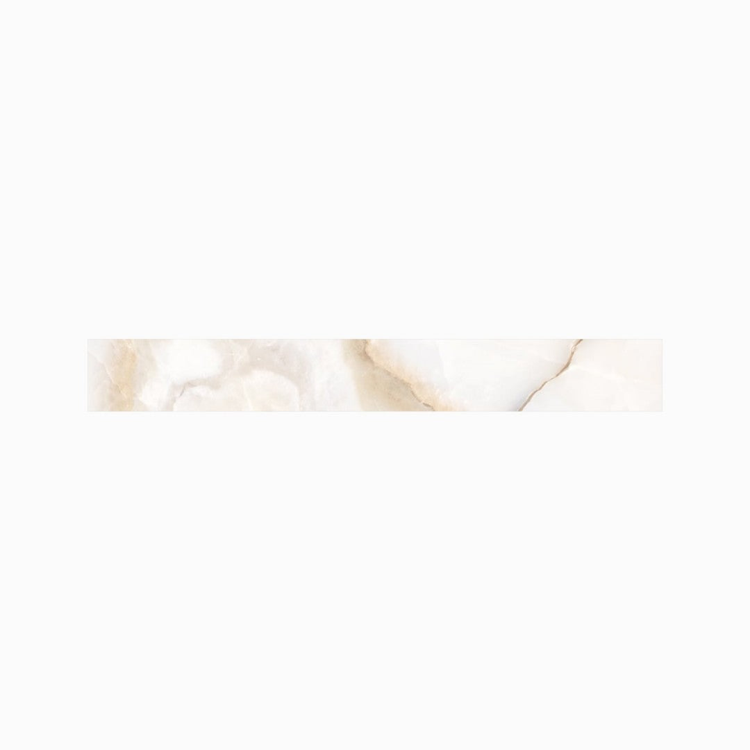 Milestone 3" x 24" Onyx Polished Porcelain Bullnose